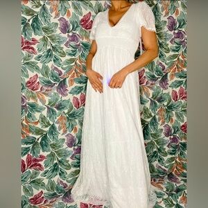 chinese dress ladies Valentina Pink Butterfly Maxi Dress - US 18